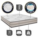 Ver imagem 3 de Cama Box King Colchão + Box 193x203x63 Spring Zen com Molas Ensacadas Cinza Cama Inbox