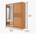 Ver imagem 3 de Guarda Roupa Atenas Ripado 100% Mdf com Espelho D Doro
