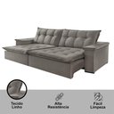 Ver imagem 2 de Sofá Estilo Linho 02 Módulos de 90cm B25cm Meu Sofá Online A230 Linho Cinza