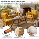 Ver imagem 3 de Kit Namoradeira Poltrona e Puff Decorativo para Sala Manicure Consultório Alice Suede