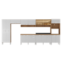 Ver mais imagens de Cozinha Completa Modulada 7 Pçs com Armário e Balcão de Pia Paris Multimóveis MP2226 Rustic/Branco