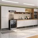 Ver imagem 1 de Cozinha Completa Modulada 7 Pçs com Armário e Balcão de Pia Paris Multimóveis MP2226 Rustic/Branco