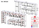 Ver imagem 4 de Cozinha Completa Modulada 7 Pçs com Armário e Balcão de Pia Paris Multimóveis MP2226 Rustic/Branco