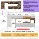Ver imagem 3 de Cozinha Completa Modulada 7 Pçs com Armário e Balcão de Pia Paris Multimóveis MP2226 Rustic/Branco