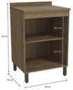 Ver imagem 3 de Armário de Cozinha Balcão 1 Porta 60cm com Tampo e Pés M629 Botanic Kappesberg