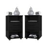 Kit 2 Mesas de Cabeceira Cielo Cor:preto - Mesinha de Quarto - Mizza Decor - 1