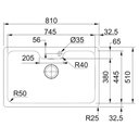 Ver imagem 2 de Cuba Embutir para Cozinha Bell 81cmx51cm Inox - Franke