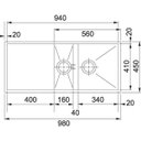 Ver imagem 2 de Cuba Franke Planar PPX 151 Com Acessórios - Aço Inox