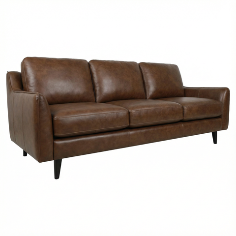 Sofá 3 Lugares Couro Natural:471dark Brown