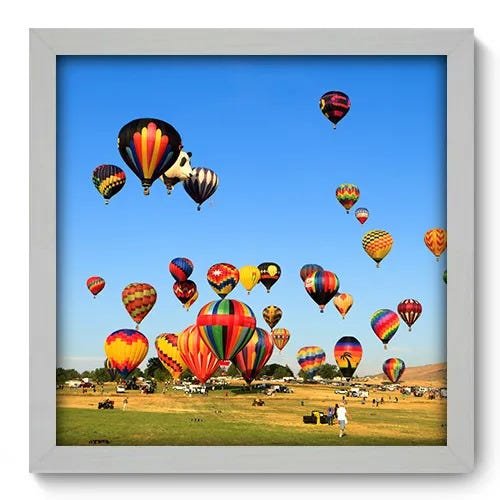 Quadro Decorativo - Balonismo - 33cm x 33cm - 108qnpbb - 1