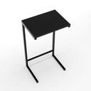 Ver imagem 3 de Mesa Lateral para Sofá com Estrutura de Metal 72x40x30 Preto Mdf/preto
