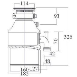 Triturador de Resíduos Alimentares, 3/4 HP - Franke - 3