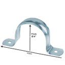 Ver imagem 2 de Abraçadeira Galvanizada Tipo U 4" - 10 Unidades