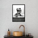 Ver imagem 2 de Quadro Banheiro Infantil - Dinossauro 45x34cm:madeira Branca