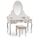 Ver imagem 1 de Penteadeira Louvre com Banqueta Pés Luis Xv 177 X 136 X 45 Cm (a X L X P) - Cor Offwhite