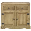 Ver imagem 3 de Balcão Buffet de Madeira Maciça com 2 Portas e 2 Gavetas Marrom Antique