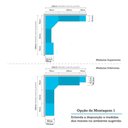 Ver imagem 5 de Armário de Cozinha Completa 8 Peças com Tampos e Vidro Cristal Luciane Móveis