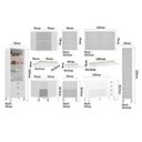 Ver imagem 3 de Armário de Cozinha Completa 8 Peças com Tampos e Vidro Cristal Luciane Móveis