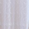 Cortina Voil Bordado Floral Sala Quarto 4,00m x 2,75m  Ilhós Cromado - Branco - 2