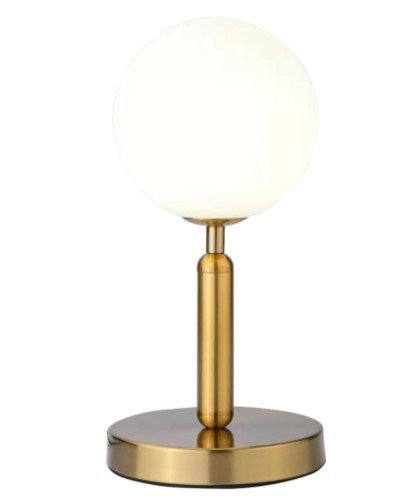 Luminária de Mesa Abajur Globo Dourado 32cm 1G9 PARIS LUZ
