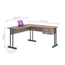 Ver imagem 2 de Mesa em L com 2 Gavetas Rael Afarra
