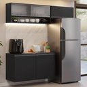 Ver imagem 1 de Armário de Cozinha Compacta 200 Cm Suspenso Preto Nice Madesa 07 Xa