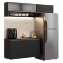 Ver imagem 2 de Armário de Cozinha Compacta 200 Cm Suspenso Preto Nice Madesa 07 Xa