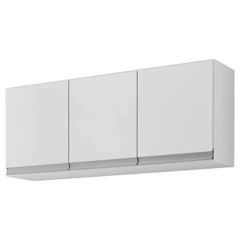 Armário Aéreo de Cozinha 3 Portas 120cm Andréia Branco - Ajl Móveis