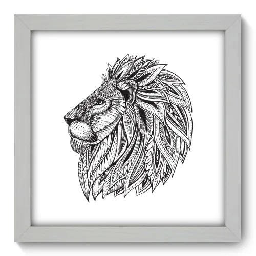 Quadro Decorativo - Lobo - 22cm x 22cm - 023qnsab - 1