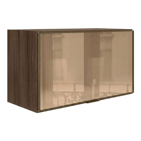 Armario Aereo Basculante Vidro MDF 80 cm Kali 1668061 Carvalho Toq Nicioli