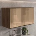 Ver imagem 2 de Armario Aereo Basculante Vidro MDF 80 cm Kali 1668061 Carvalho Toq Nicioli