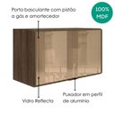 Ver imagem 4 de Armario Aereo Basculante Vidro MDF 80 cm Kali 1668061 Carvalho Toq Nicioli