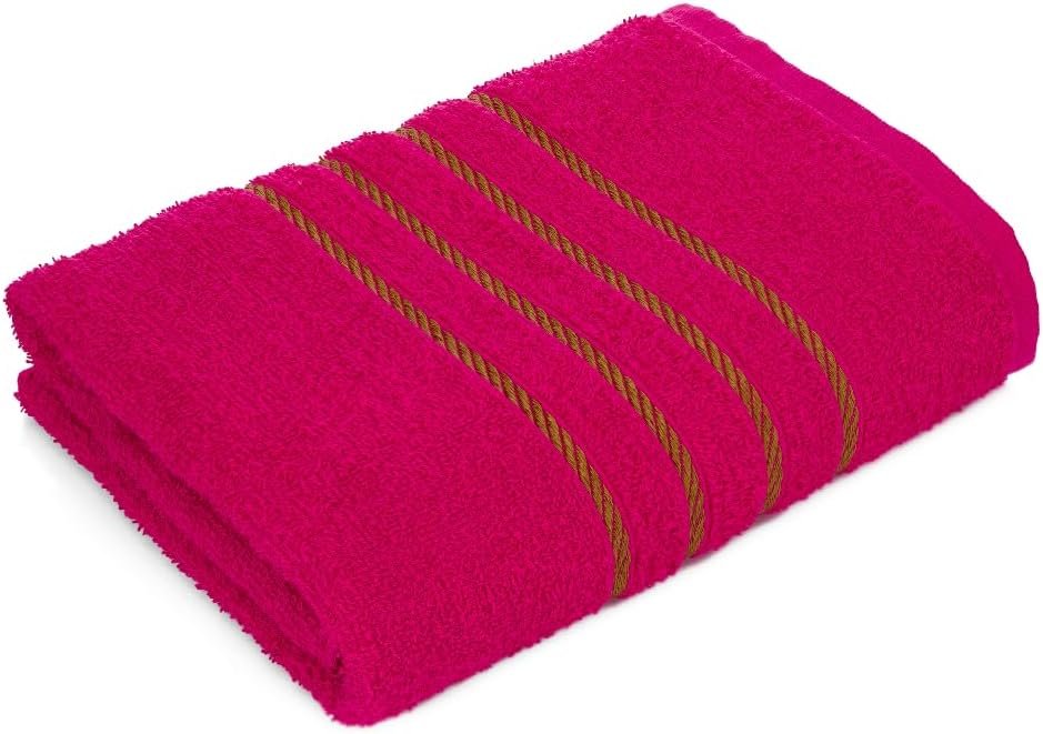 Jogo de Toalha 2 Banho + 2 Rosto Montreal 100% Algodão Alta Absorção - Rosa Pink - 2