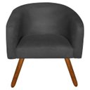 Ver imagem 2 de Poltrona Decorativa Stella Suede Grafite Pés Palito - D'Rossi