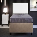 Ver imagem 2 de Cabeceira Box Solteiro Com Tachas 100 cm Vicenza L02 Facto Branco - Lyam Decor