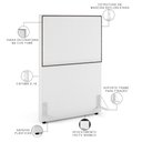 Ver imagem 4 de Cabeceira Box Solteiro Com Tachas 100 cm Vicenza L02 Facto Branco - Lyam Decor