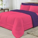 Ver imagem 3 de Edredom Dupla Face 100% Algodão Malha Queen Gran Moratta 01 Peça - Pink- Roxo
