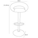 Ver imagem 4 de Kit 02 Banquetas Alta Estofada para Cozinha Lux Bege - Lyam Decor