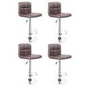 Ver imagem 1 de Kit 04 Banquetas Alta Estofada Para Cozinha Vox Marrom - Lyam Decor