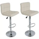 Ver imagem 1 de Kit 02 Banquetas Alta Estofada para Cozinha Vox Bege - Lyam Decor
