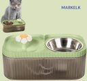 Ver imagem 3 de Bebedouro 2 em 1 para Gatos e Animais Estimação – com 3l, Comedouro e Dispensador de Água