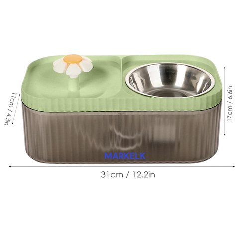 Bebedouro 2 em 1 para Gatos e Animais Estimação – com 3l, Comedouro e Dispensador de Água