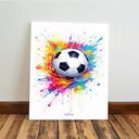 Ver imagem 6 de Kit 3 Quadro Decorativo Futebol Jogador Bola Colorido Quarto Qualidade Premium 40x28cm