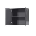 Ver imagem 5 de Armário de Cozinha e Lavanderia com 2 Portas Duplo Aéreo Módulo Suspenso Itália Grafite EJ Mó