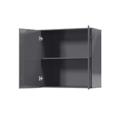 Armário de Cozinha e Lavanderia com 2 Portas Duplo Aéreo Módulo Suspenso Itália Grafite EJ Mó - 5