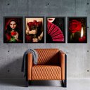 Ver imagem 1 de Kit 4 Quadros Umbanda - Maria Padilha 33x24cm:madeira Branca