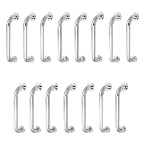 Alça de Apoio Kit 15 Unidades Barra Inox 30cm Criança Idoso Deficiente Gestante Suporte Banheiro Seg