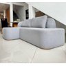 Sofá Living Bordas Suaves com Chaise Direita com 2,52 metros Espuma D33 Rondomóveis 900 - Linho Chen - 4