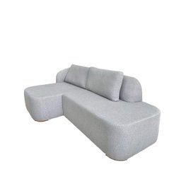 Sofá Living Bordas Suaves com Chaise Direita com 2,52 metros Espuma D33 Rondomóveis 900 - Linho Chen - 1