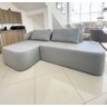Sofá Living Bordas Suaves com Chaise Direita com 2,52 metros Espuma D33 Rondomóveis 900 - Linho Chen - 2